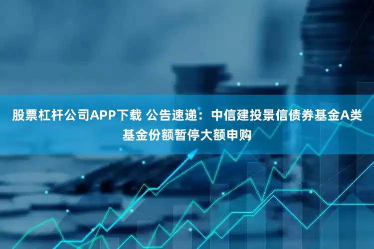 股票杠杆公司APP下载 公告速递：中信建投景信债券基金A类基金份额暂停大额申购